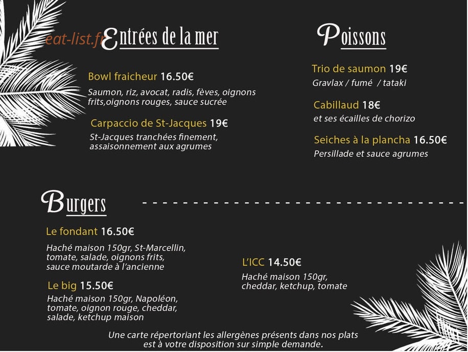 Izard Café Central — carte page 2