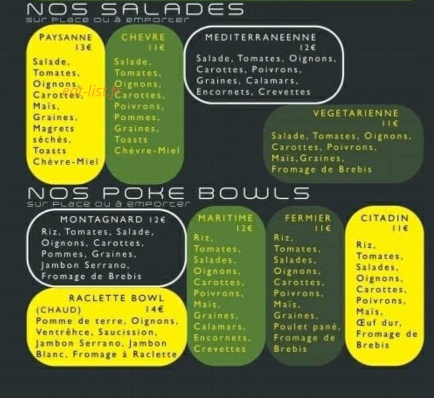 Kinito Pub — carte page 1
