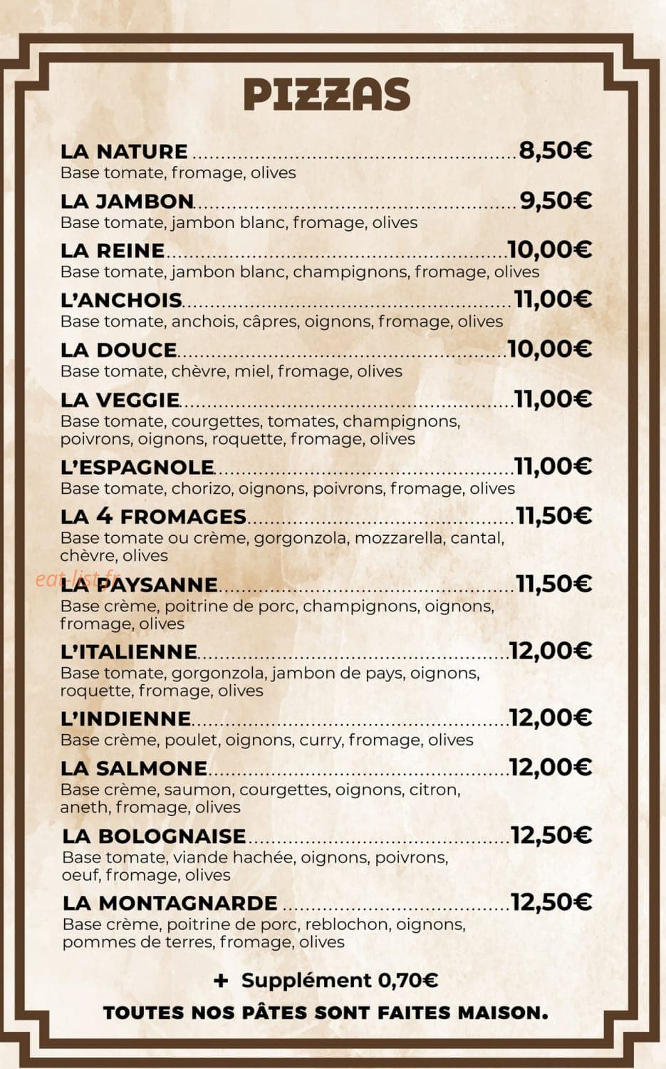 La Cahute — carte page 1