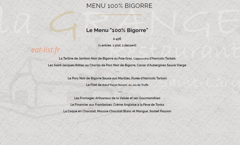 La Grange — carte page 2