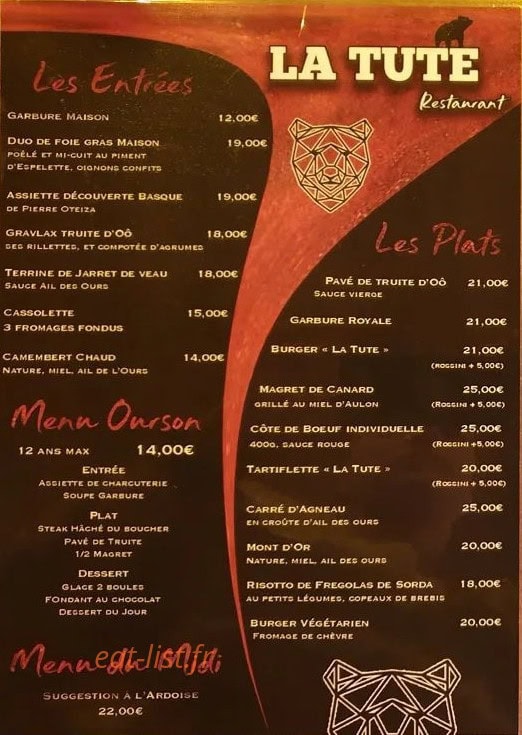 La Tute — carte page 2