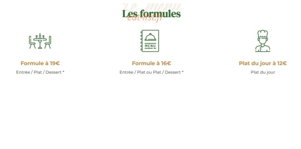 Le Restaurant du Kinito — carte page 1