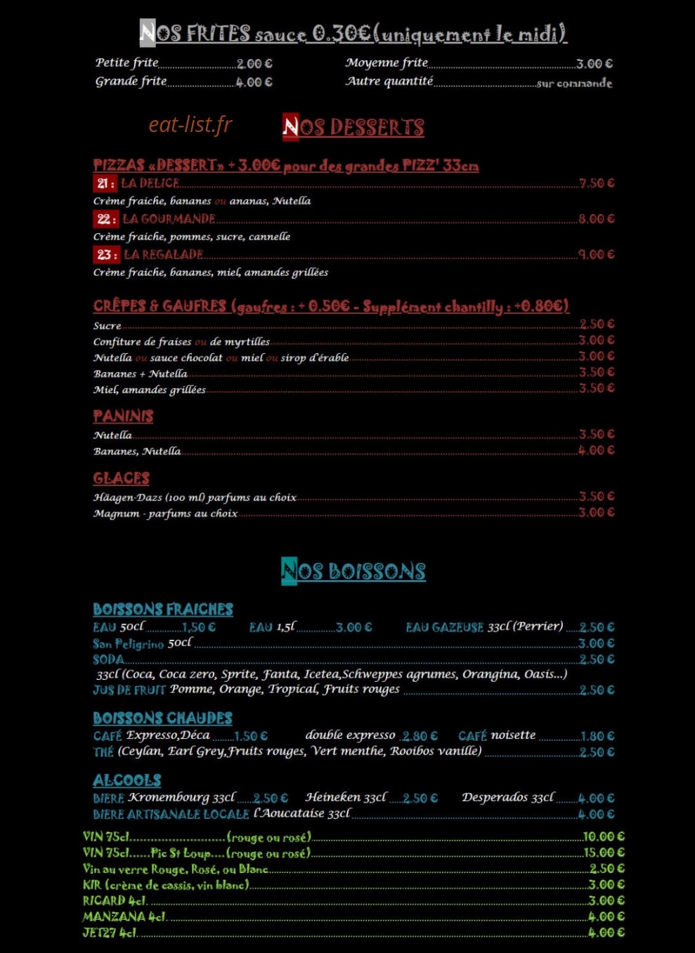 Pizz' en Aure — carte page 2