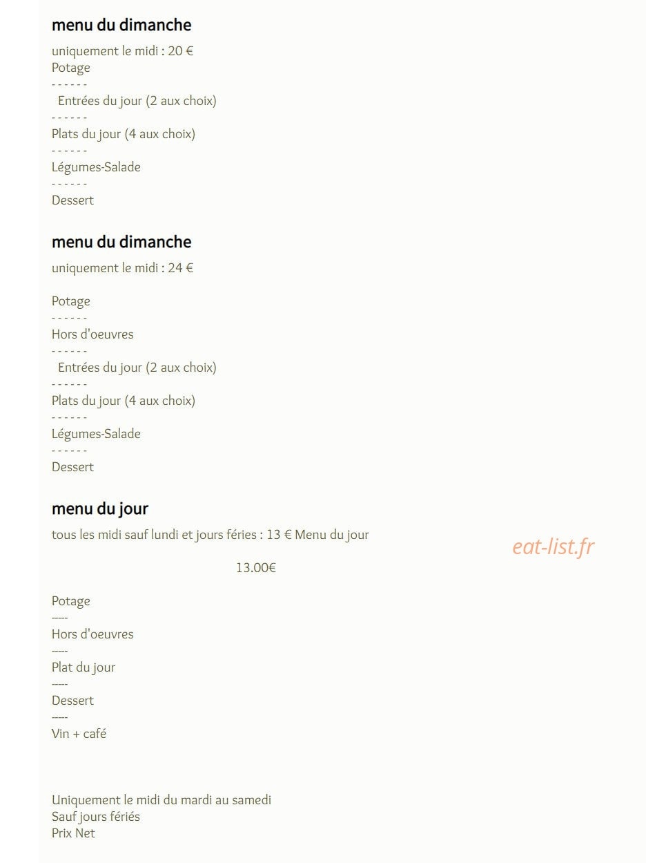 Auberge d 'Orignac — carte page 3