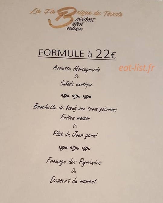 La Fabrique du Terroir — carte page 1