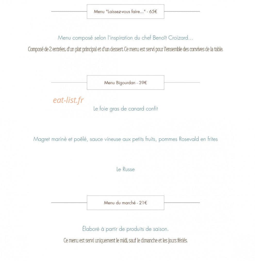 Le Jardin des Brouches — carte page 2