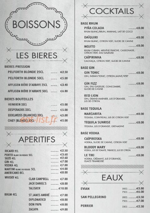 Le Tiki des Cimes — carte page 2