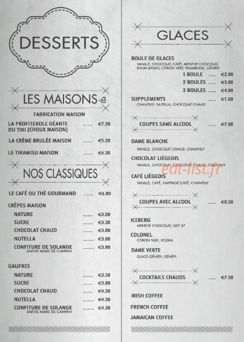 Le Tiki des Cimes — carte page 6