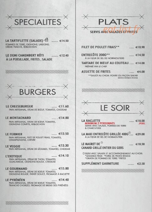 Le Tiki des Cimes — carte page 4