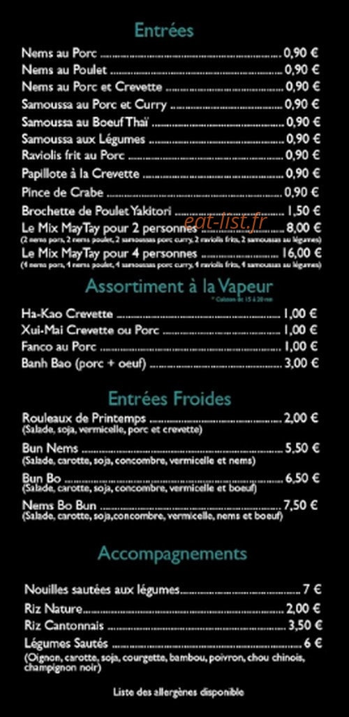 MayTayWok — carte page 1