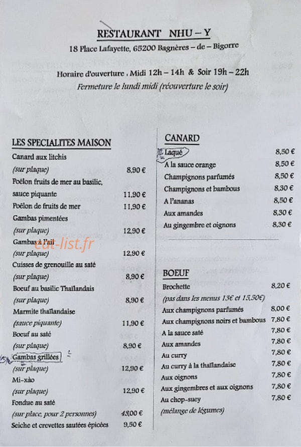Nhu Y — carte page 1