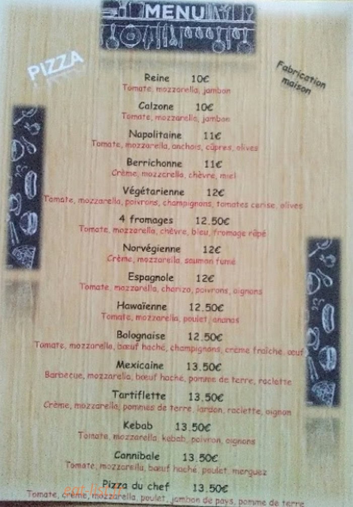 Pic Burger — carte page 4