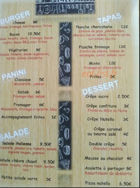 Pic Burger — carte page 3