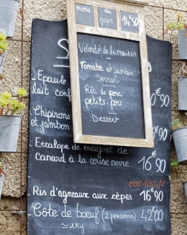 Restaurant du Magnoac — carte page 1