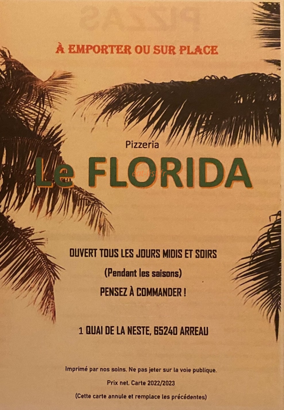 Le Florida — carte page 1