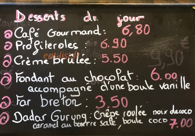 Chez Rozenn — carte page 1