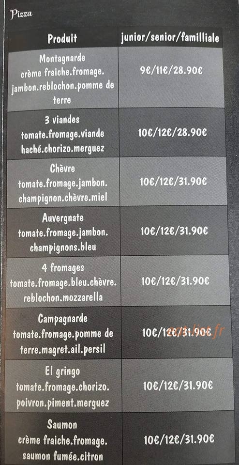 L P pizza — carte page 2