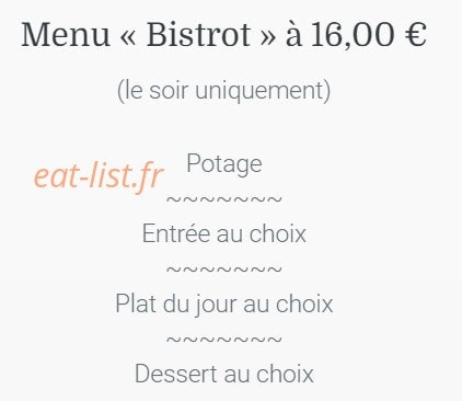 Hôtel Restaurant de la Gare — carte page 2