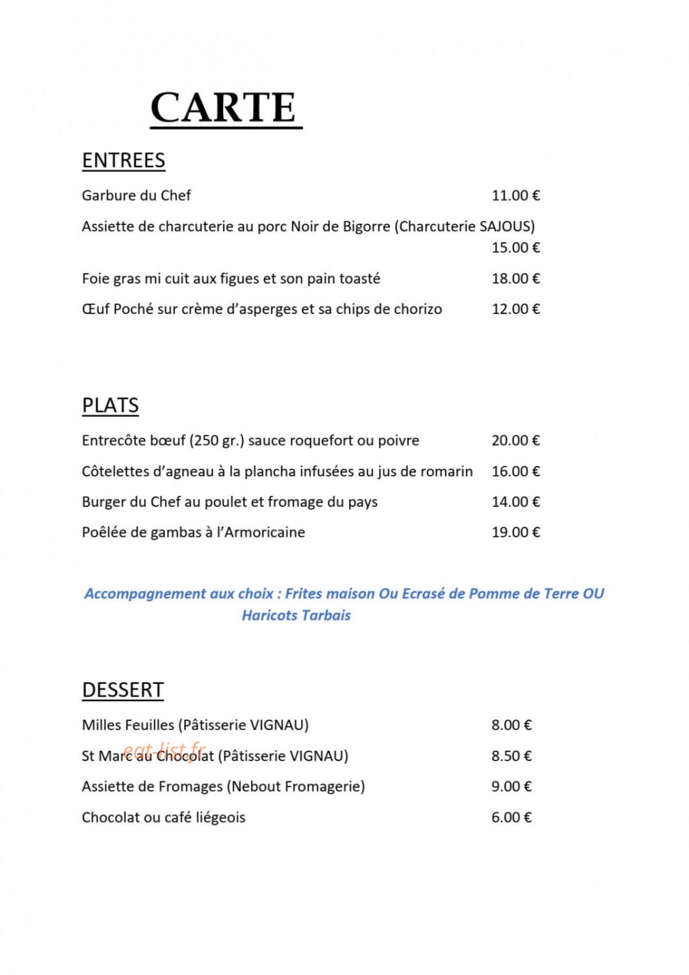 La Bergerie — carte page 1