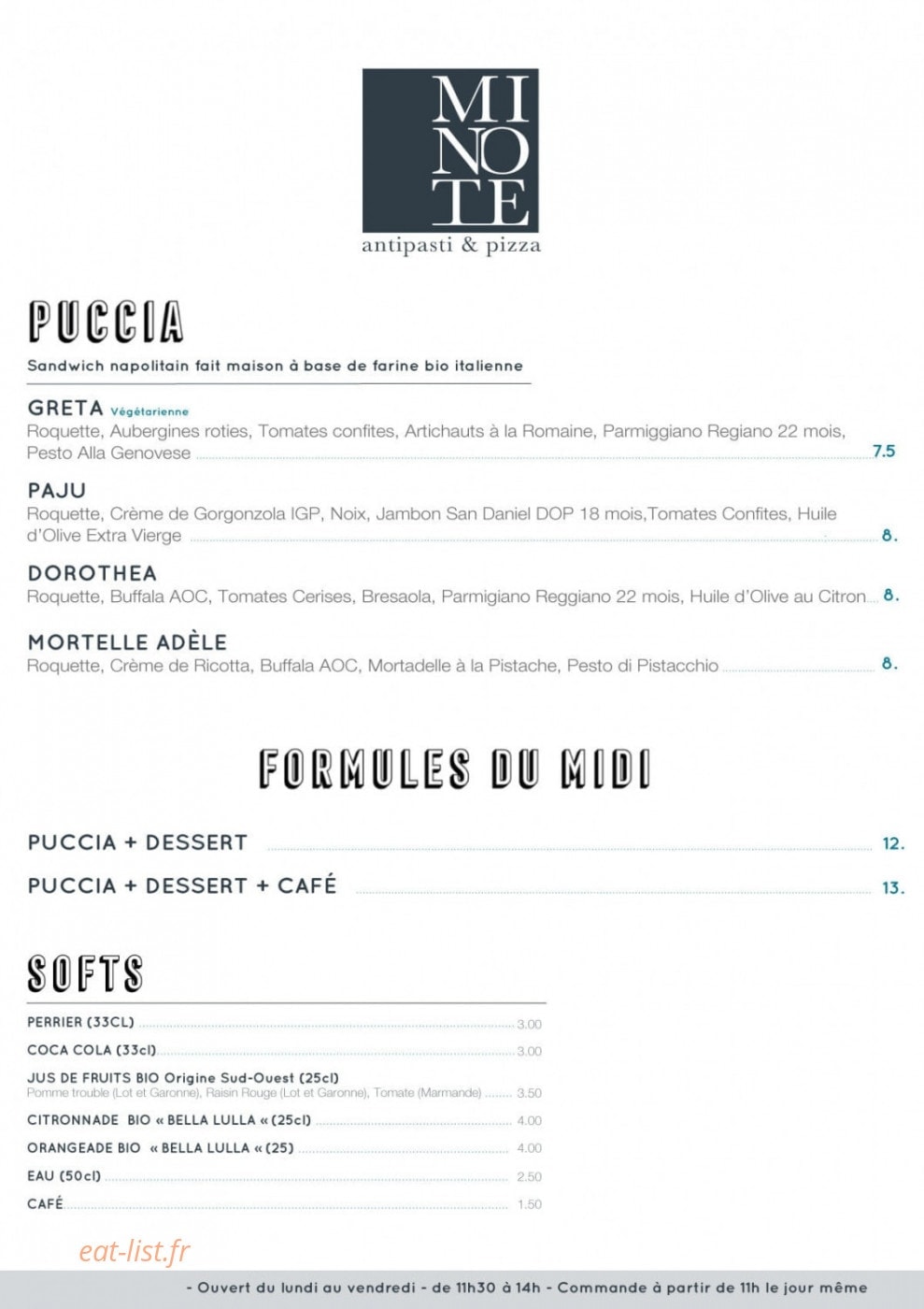 Minote — carte page 1