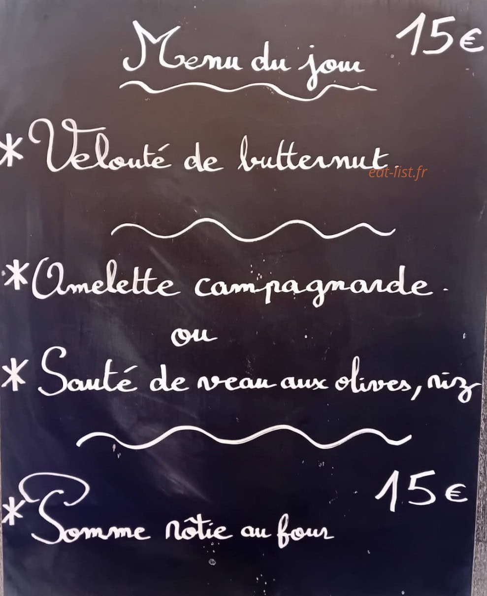Le Café du Pont — carte page 1