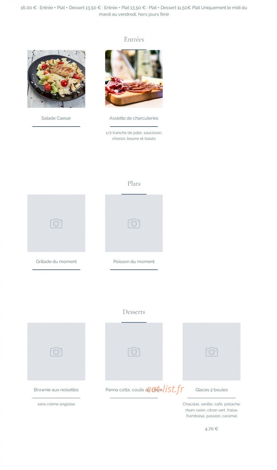 La Terrasse Gourmande — carte page 5