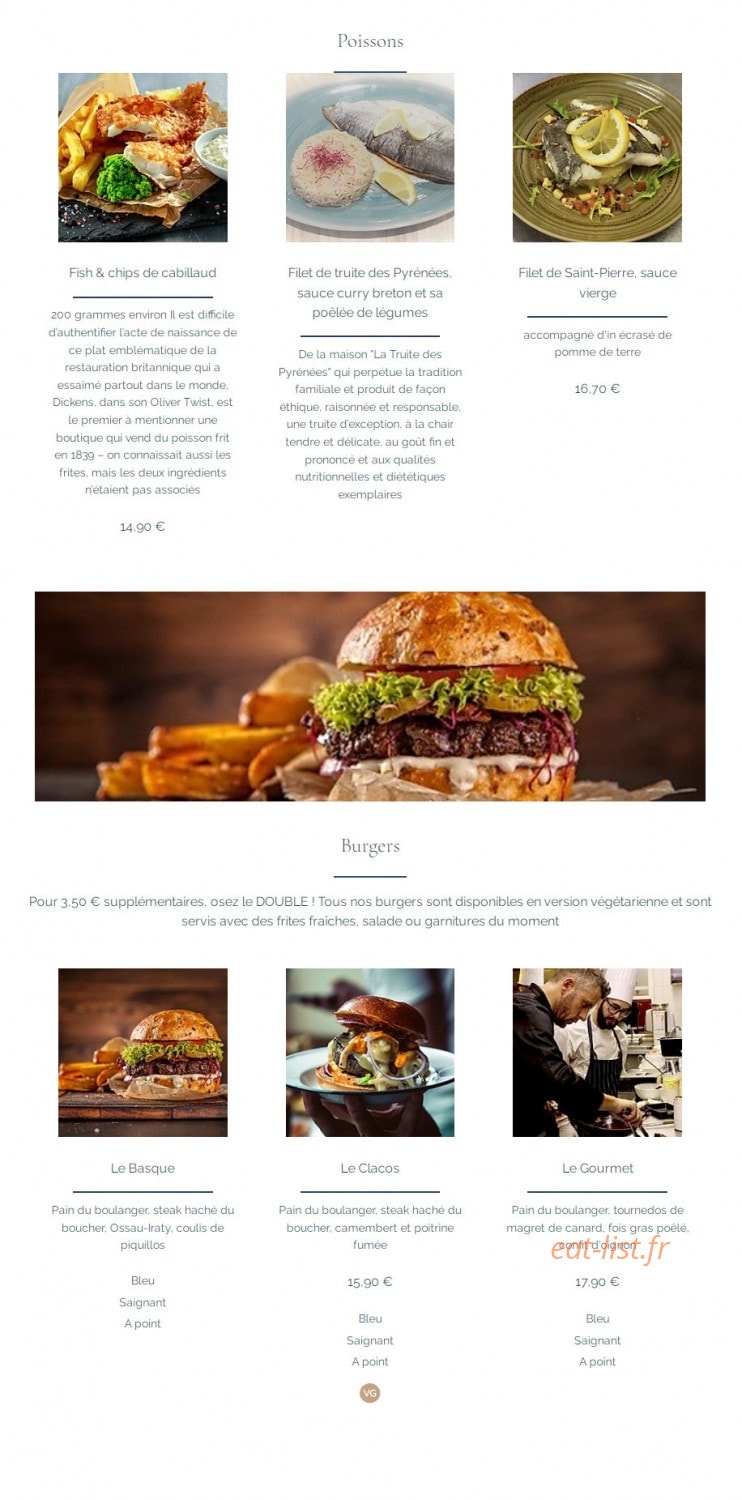 La Terrasse Gourmande — carte page 4