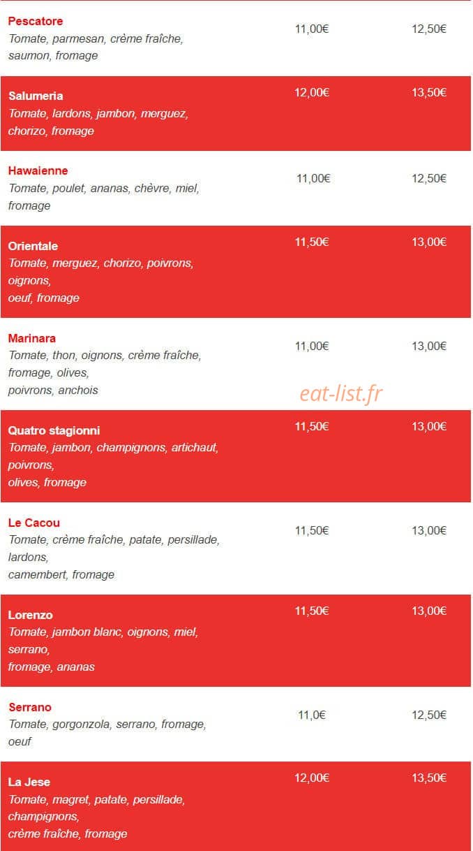Le Bar Juillanais — carte page 2