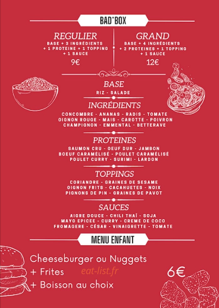 Chill Food — carte page 2