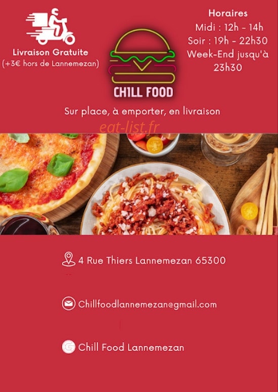 Chill Food — carte page 1