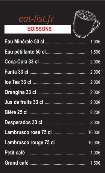 Les pizzas du canal — carte page 5