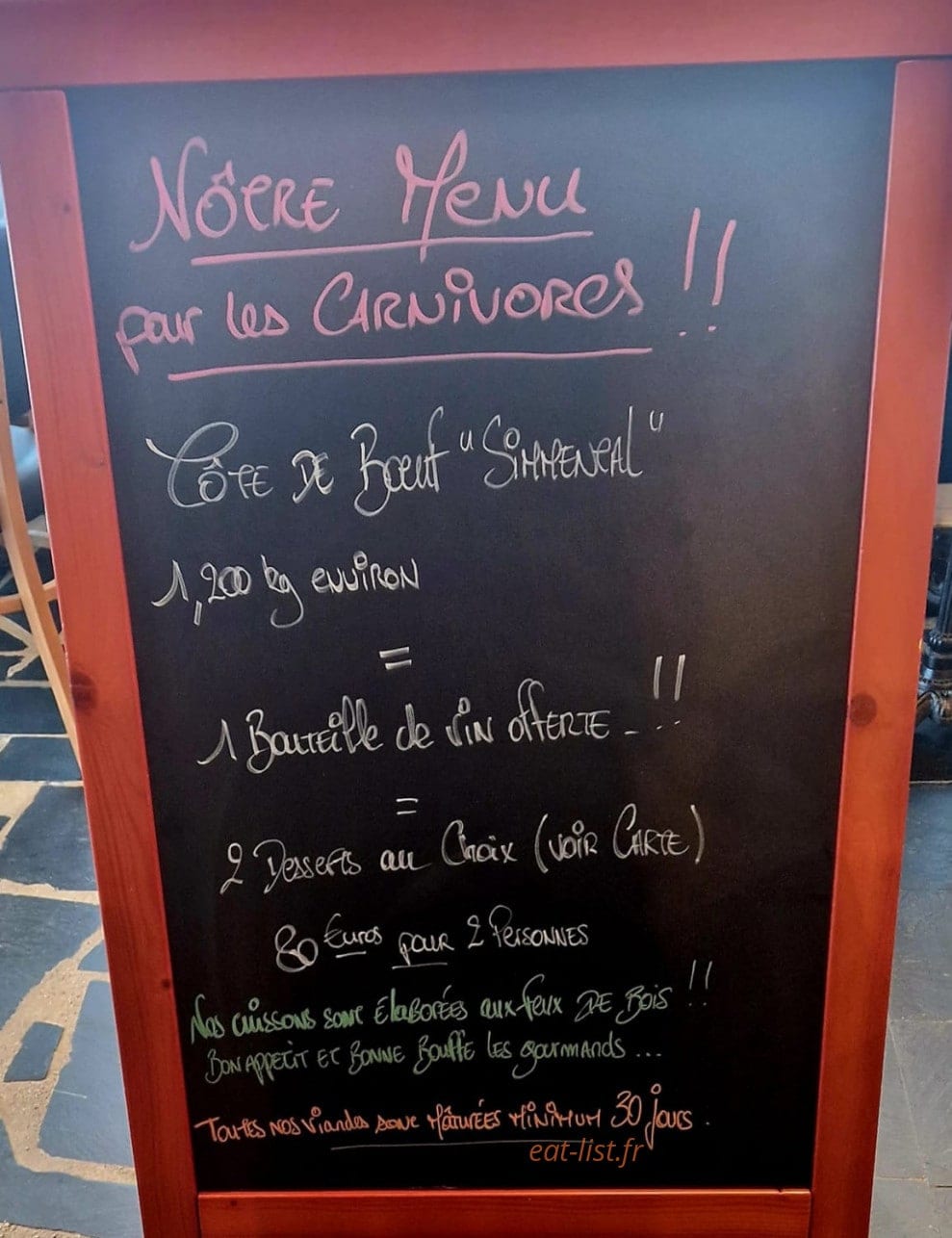 La Bonne Bouffe 65 — carte page 1