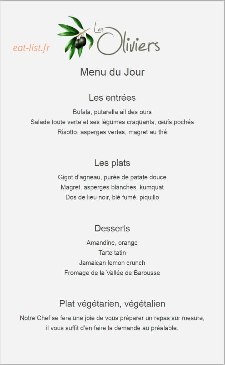 Les Oliviers — carte page 1
