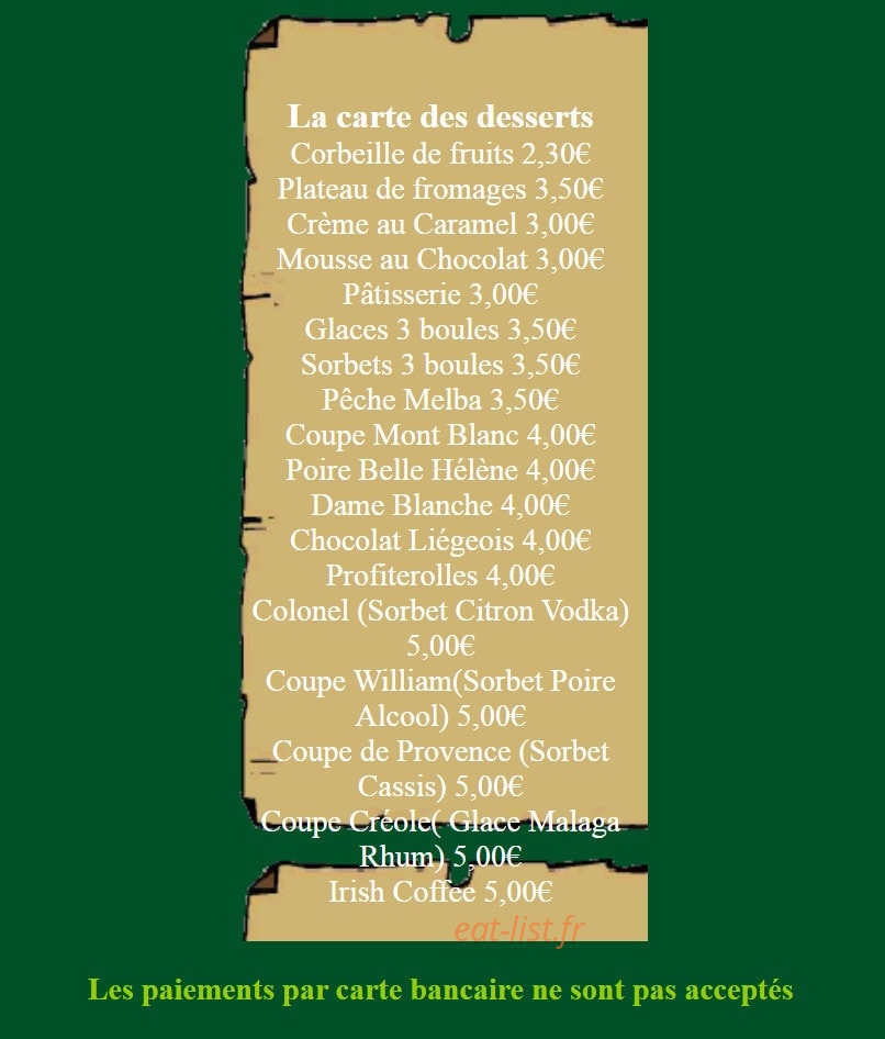 L'Orée des Cimes — carte page 5