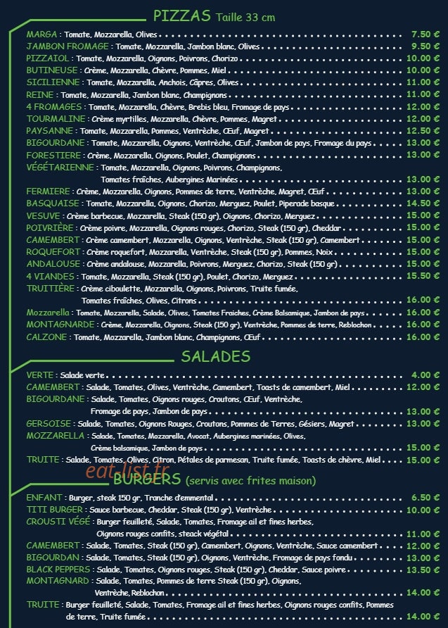 La Cantine — carte page 2