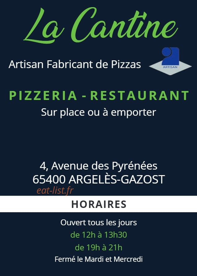 La Cantine — carte page 1