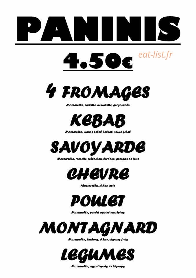 Vince's Pizza — carte page 4