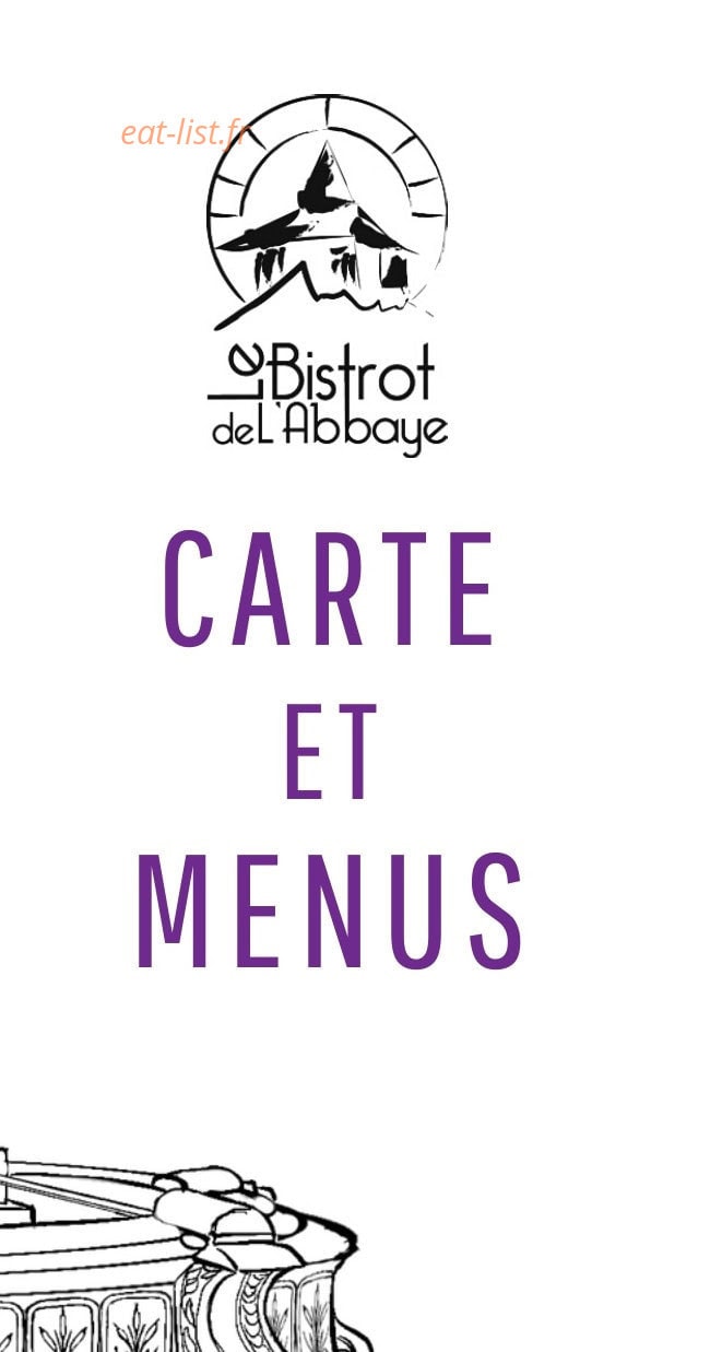 Le Bistrot de l’Abbaye — carte page 1