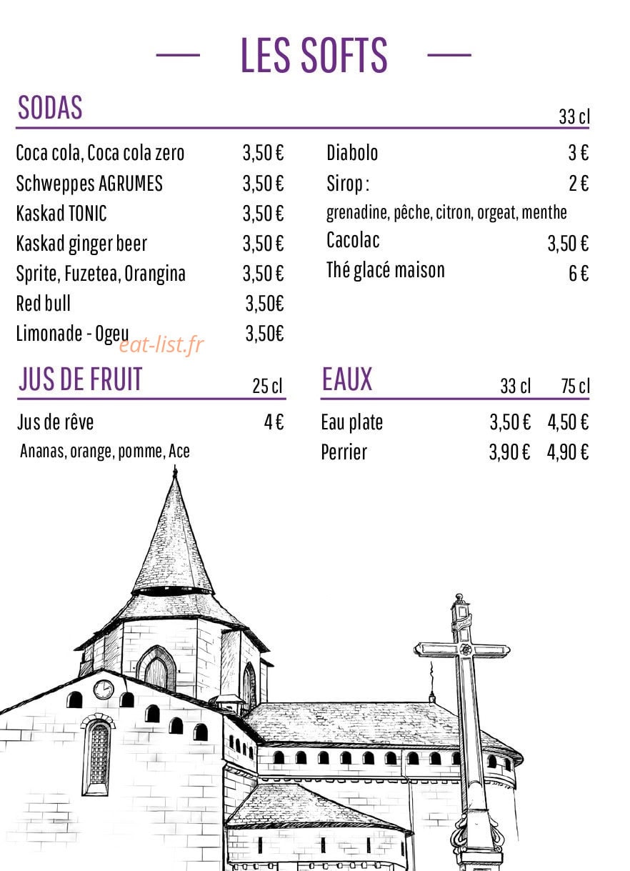 Le Bistrot de l’Abbaye — carte page 7