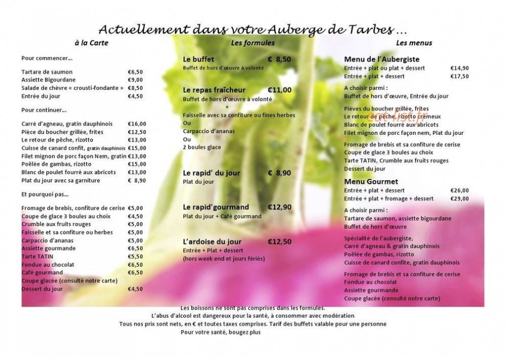 Everhotel — carte page 1