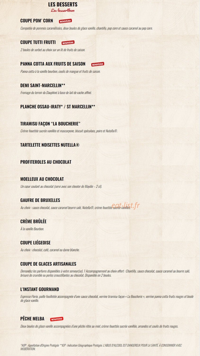 La Boucherie — carte page 7