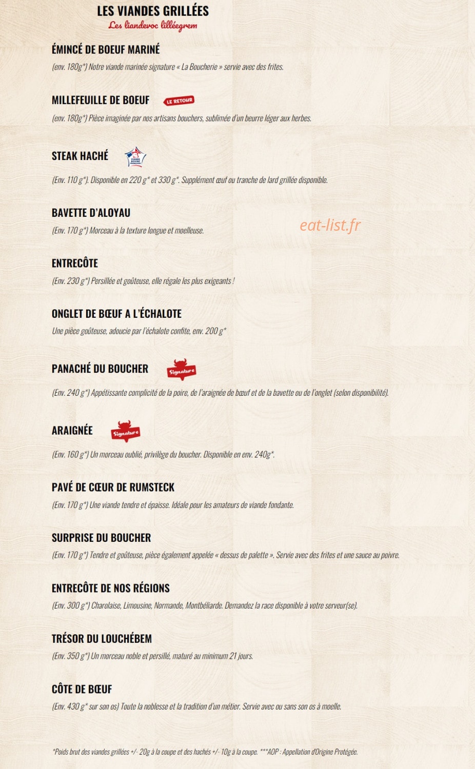 La Boucherie — carte page 3