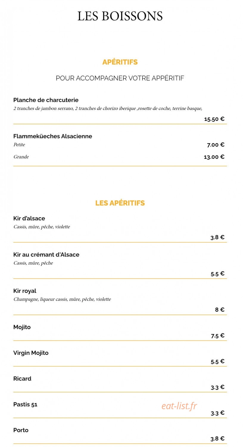La Taverne Ibos — carte page 10