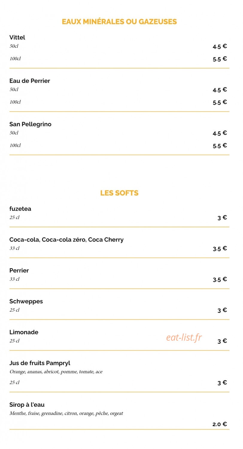 La Taverne Ibos — carte page 18