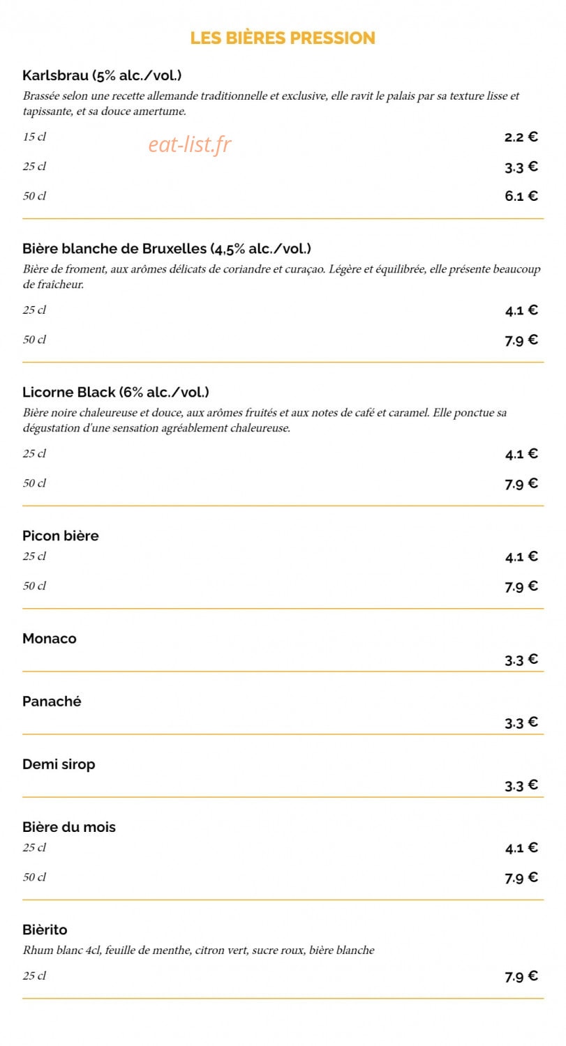 La Taverne Ibos — carte page 12