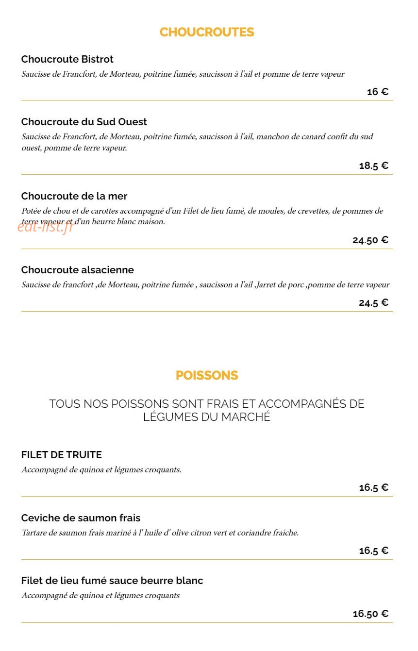 La Taverne Ibos — carte page 3