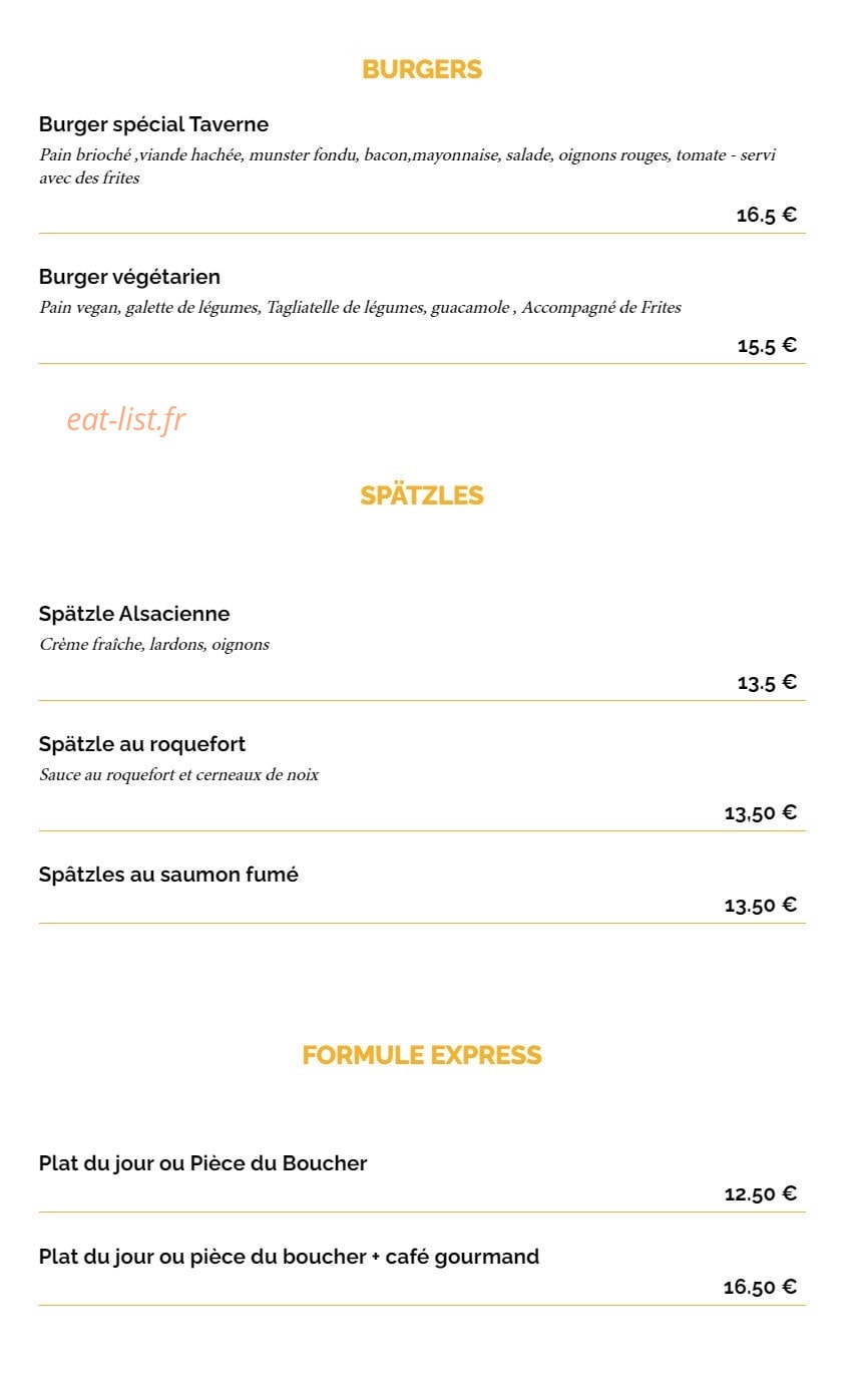 La Taverne Ibos — carte page 5