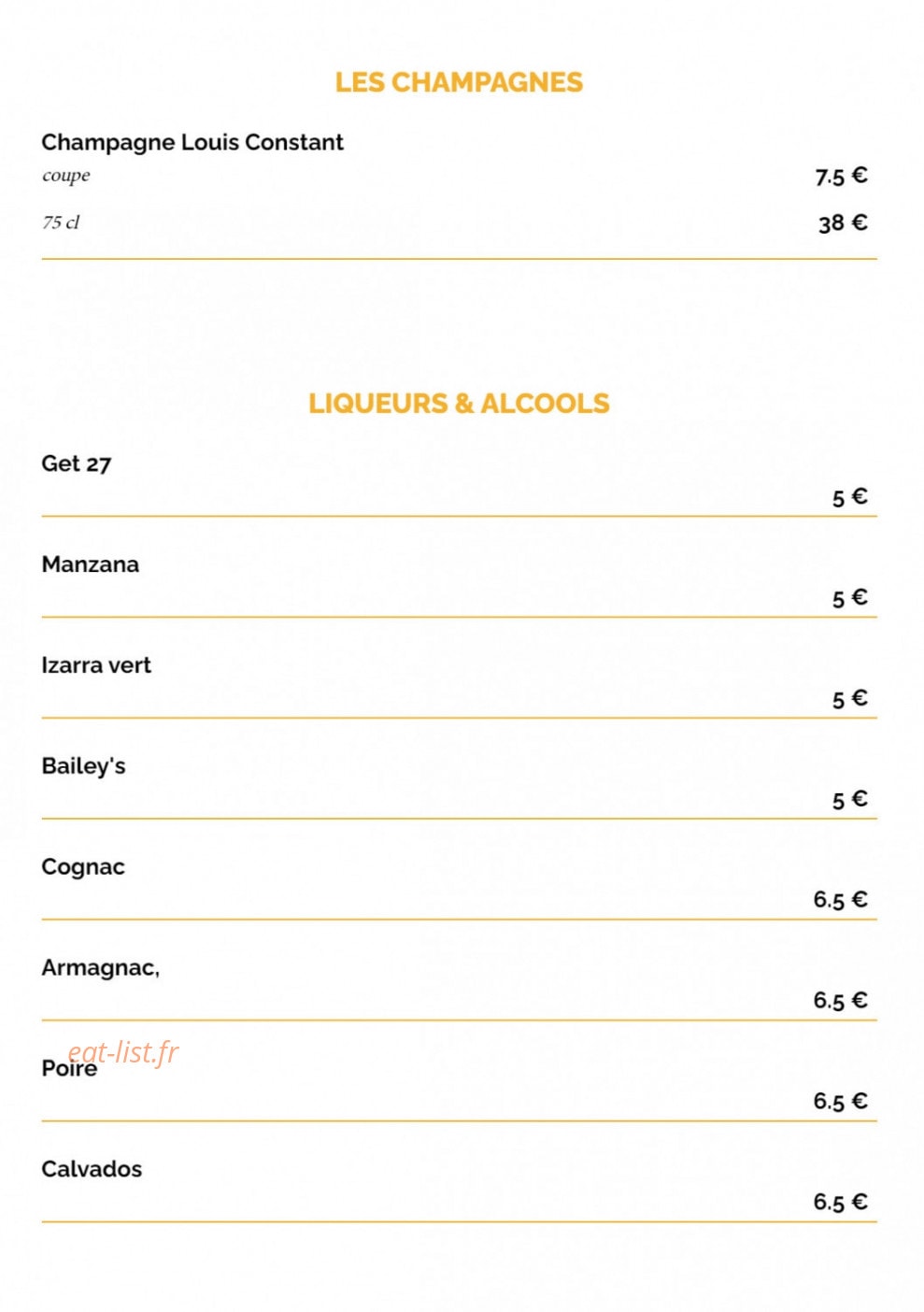 La Taverne Ibos — carte page 17