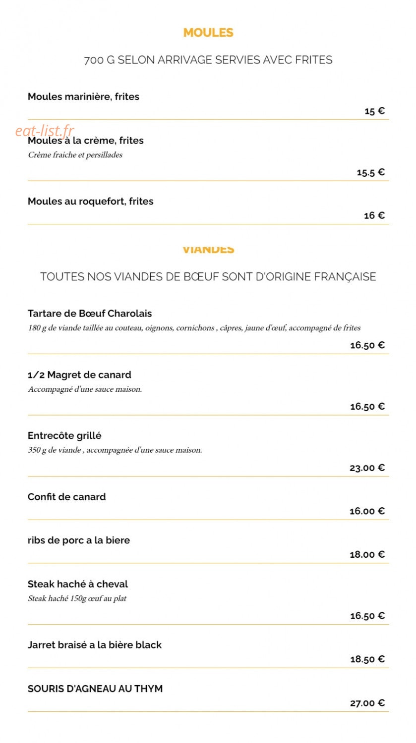 La Taverne Ibos — carte page 4