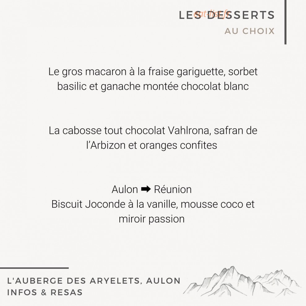 Auberge des Aryelets — carte page 5